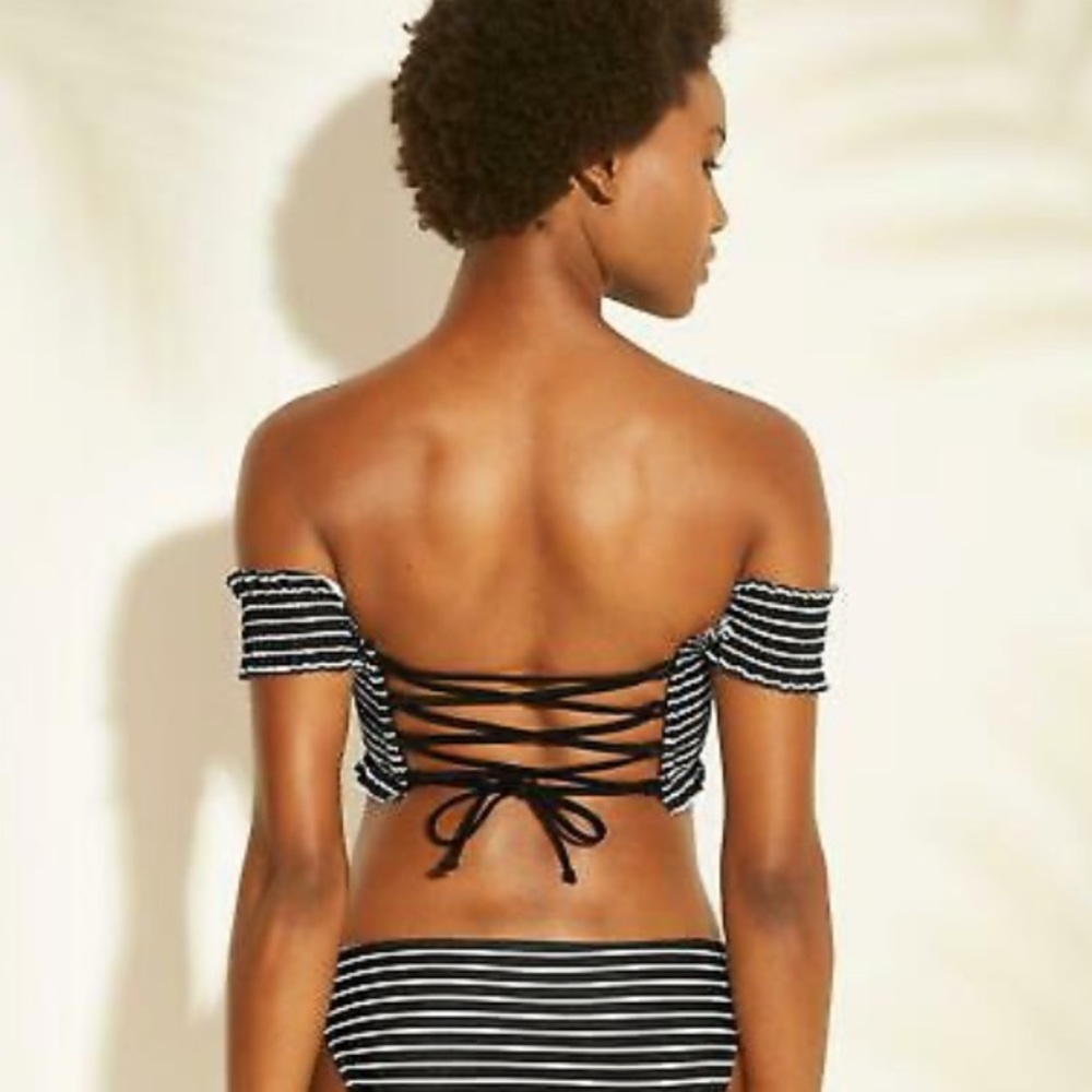 Xhilaration Smocked Underwire Bikini Top Medium NWT - Picture 7 of 7